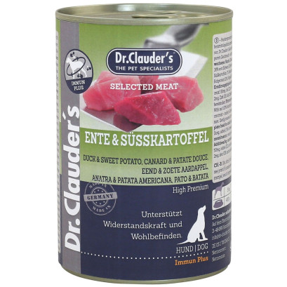 Вологий корм для собак Dr.Clauder's Selected Meat Duck & Sweet Potato з качкою та солодкою картоплею 400 г
