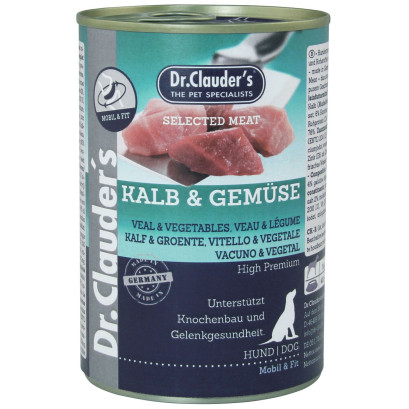Вологий корм для собак Dr.Clauder's Selected Meat Veal & Vegetables з телятиною та овочами 400 г