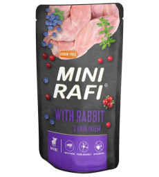 Беззерновий вологий корм для собак малих порід Dolina Noteci Rafi Mini з кроликом 150 г
