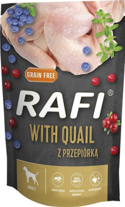 Вологий корм для собак Dolina Noteci Rafi з перепілкою 500 г