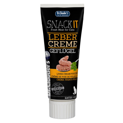 Крем-снек з Куркою та печінкою для котів Dr.Clauder's Snack IT Liver Cream Poultry for cats 75 г