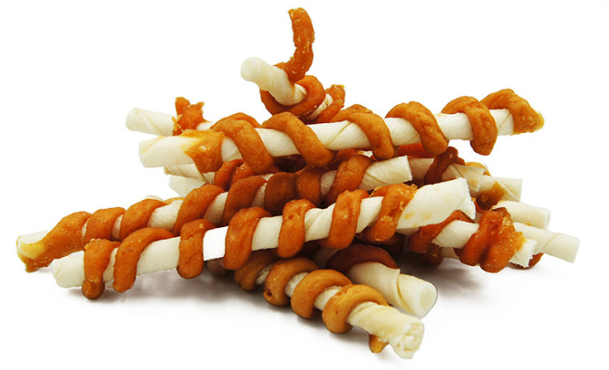 Ласощі для собак Яловича шкіра з куркою Healthy snack NS-126, 500 г