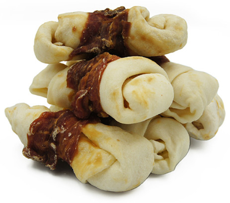 Ласощі для собак Кістка в'язана з качкою Healthy snack NS-122, 500 г