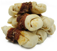 Ласощі для собак Кістка в'язана з качкою Healthy snack NS-122, 500 г