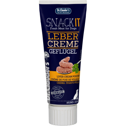 Крем-снек з Печінкою та Домашньою птицею для собак Dr.Clauder's Snack IT Liver Cream Poultry for dogs 75 г