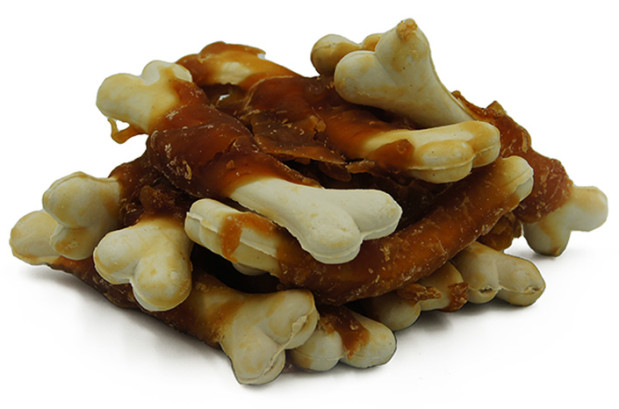 Ласощі для собак Кістка кальційована з куркою Healthy snack NS-104, 500 г