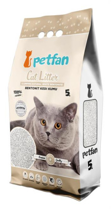 Наповнювач для котячого туалету PETFAN NATURAL Бентонітовий натуральний без запаху 5 л