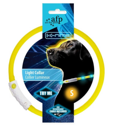 Нашийник для собак що світиться, Light Collar AFP 3305, розмір S, 12 см