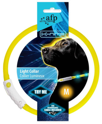 Нашийник для собак що світиться, Light Collar AFP 3306, розмір M, 16.5 см