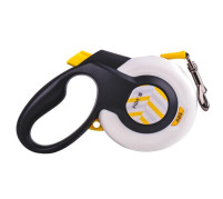Повідець-рулетка Fida No-Pull L 5 м 25-30 кг жовто-сіра