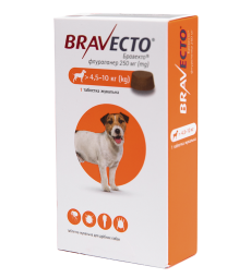 Жувальна таблетка Bravecto (Бравекто) від бліх і кліщів для собак 4.5-10 кг