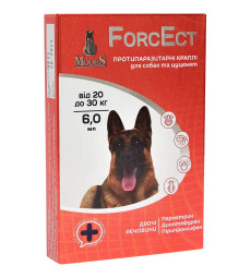 Краплі протипаразитарні Modes ForcEct ФорсЕкт для собак вагою 20-30 кг, 6 мл, 3 піпетки