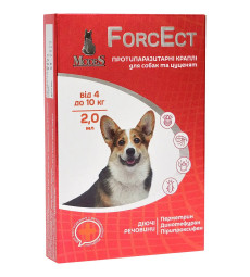 Краплі протипаразитарні Modes ForcEct ФорсЕкт для собак вагою 4-10 кг, 2 мл, 3 піпетки