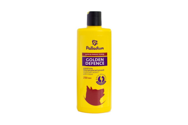 Шампунь Palladium Golden Defence від бліх і кліщів для собак великих порід 250 мл