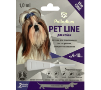 Краплі на холку від бліх, кліщів і гельмінтів Palladium Pet Line the One для собак вагою від 4 до 10 кг