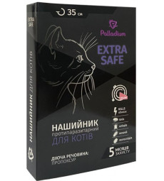 Нашийник від бліх та кліщів Palladium Extra Safe для кішок та собак дрібних порід 35 см Кораловий