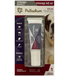 Краплі на холку проти бліх, кліщів і комарів Palladium Strong Effect для собак вагою понад 40 кг