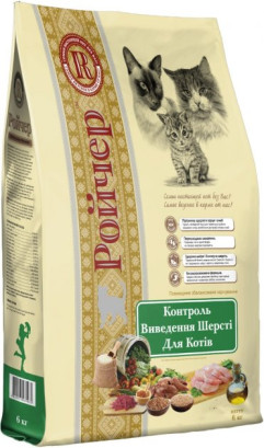 Сухий корм для котів Ройчер Контроль виведення шерсті 400 г