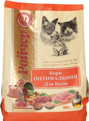 Сухий корм для котів Ройчер Оптимальний із підвищеною активністю 400 г