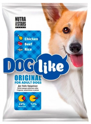 Сухий корм Nutra 5 stars, Dog like Original для собак з куркою телятиною та рисом 10 кг