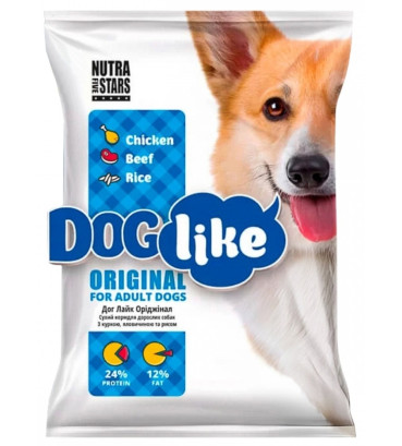 Сухий корм Nutra 5 stars, Dog like Original для собак з куркою телятиною та рисом 10 кг