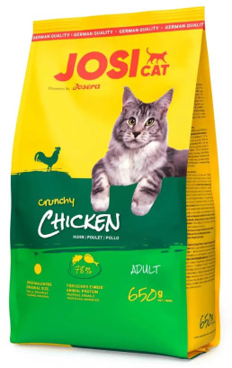 Сухий корм Josera JosiCat Adult Crunchy Chicken для дорослих кішок, з ніжним м'ясом свійської птиці 650 г