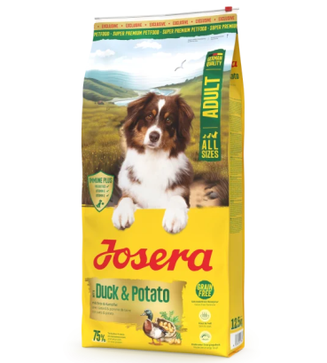 JOSERA Едалт з качкоюта картоплею (Ente & Kartoffel) беззерновий для всіх порід 12.5 кг