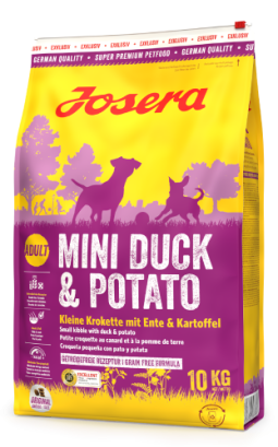 Сухий корм для дорослих собак JOSERA Mini Duck & Potato беззерновий з качкою і картоплею 10 кг