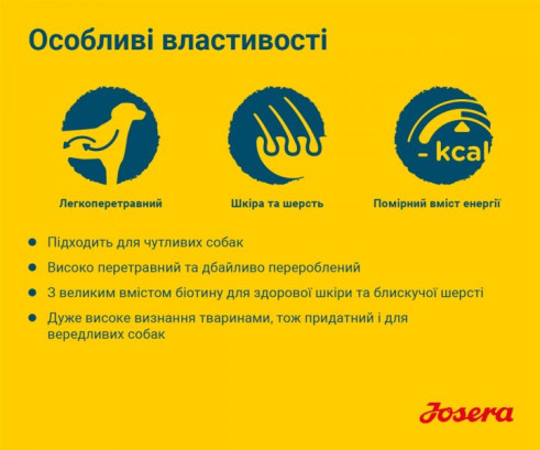 Josera Сенсі Плюс Едалт для всіх порід з м'ясом качки та рисом 900 г