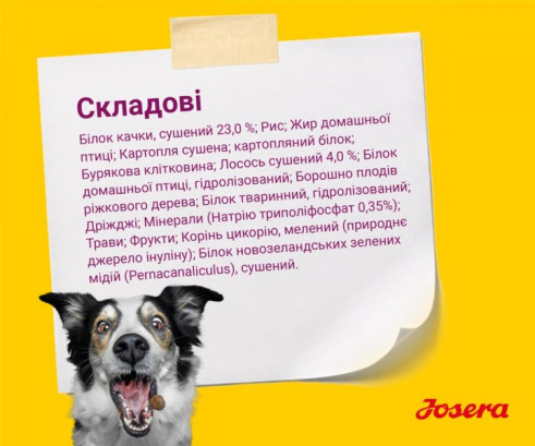 Сухий корм для цуценят малих порід Josera MiniJunior з качкою і рисом 900 г