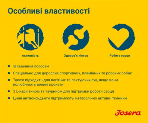 JOSERA Хай Протеїн Едалт (High Energy) з куркою для всіх порід 3 кг