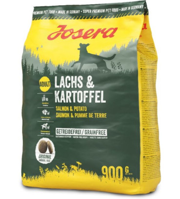 Сухий корм для дорослих собак JOSERA Lachs & Kartoffel беззерновий з лососем 900 г