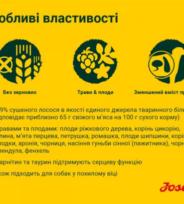 Сухий корм для дорослих собак JOSERA Lachs & Kartoffel беззерновий з лососем 900 г