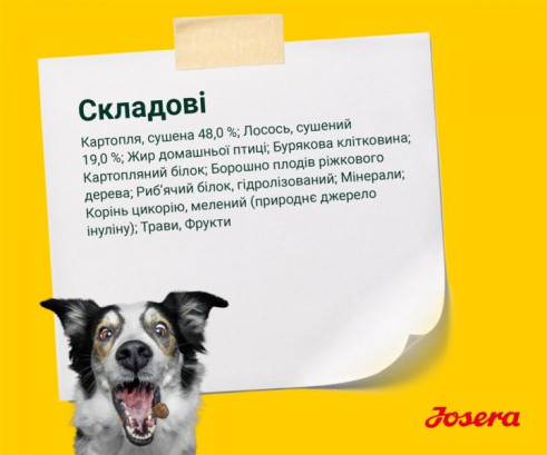 Сухий корм для дорослих собак JOSERA Lachs & Kartoffel беззерновий з лососем 900 г