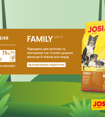 Сухий корм JosiDog Family для цуценят і собак, що годують 15 кг