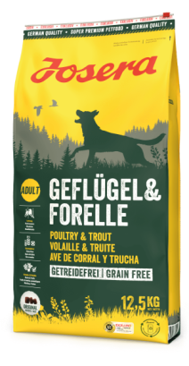Сухий безерновой корм для собак Josera Geflugel & Forelle з домашньою птицею і фореллю 12,5 кг