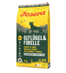 Сухий безерновой корм для собак Josera Geflugel & Forelle з домашньою птицею і фореллю 12,5 кг