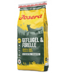 Сухий безерновой корм для собак Josera Geflugel & Forelle з домашньою птицею і фореллю 15 кг
