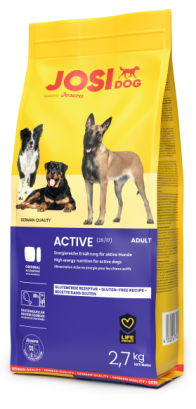 Сухий корм для дорослих собак JosiDog Active Adult з м'ясом домашньої птиці 2.7 кг