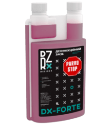 Засіб для дезінфекції Dezirex Forte PARVOSTOP для тваринницьких об'єктів та приміщень, 1л