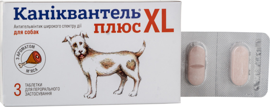 Таблетки проти глистів Haupt Pharma Каніквантель Плюс XL для собак середніх та великих порід 