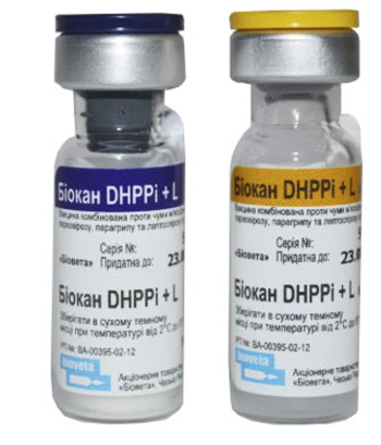 Вакцина Biocan DHPPI+L Біокан ЧГППІ+Л для собак 1 доза