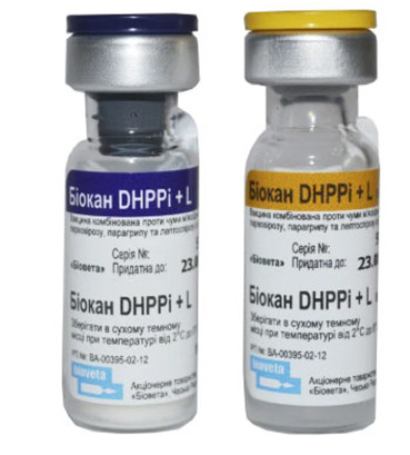 Вакцина Biocan DHPPI+L Біокан ЧГППІ+Л для собак 1 доза