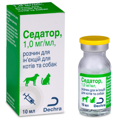 Препарат для седативного ефекту та аналгезії собак та котів Dechra Седатор 1.0 мг 10 мл