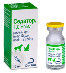 Препарат для седативного ефекту та аналгезії собак та котів Dechra Седатор 1.0 мг 10 мл