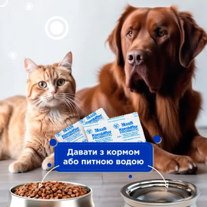 Пробіотик Modes Kombiflor Комбіфлор Probitik для підтримки балансу мікрофлори кишечника собак та котів, 15 порошків, 2 г