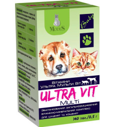 Вітамінно-мінеральний комплекс ModeS Ultra Multi Vit для цуценят та кошенят 140 таблеток по 0.5 г