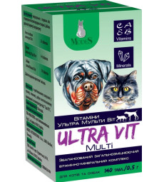 Вітамінно-мінеральний комплекс ModeS Ultra Multi Vit для котів та собак 140 таблеток по 0.5 г