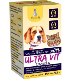 Вітамінно-мінеральний комплекс ModeS Ultra Omega Vit для котів та собак 140 таблеток по 0.5 г