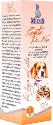Паста для котів та собак Modes Dr.KIS Urinary для захисту сечовивідних шляхів 50 г